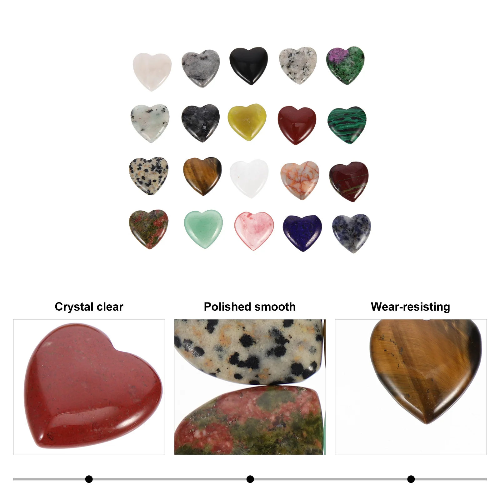 

20Pcs Heart Crystal Aquarium Landscape Decors Safe for Aquatic Fish Freshwater Saltwater Environments Unique Fish Tank Decor