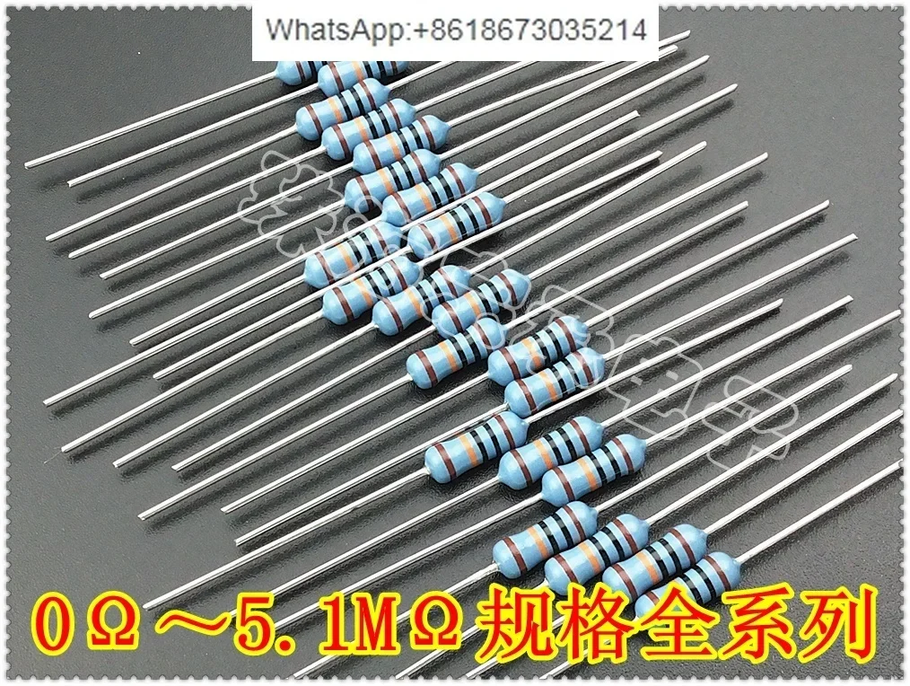 100  PCS  MF1/2 1/2W 0.5W 0Ω~ 5.1MΩ copper pin, metal film resistor