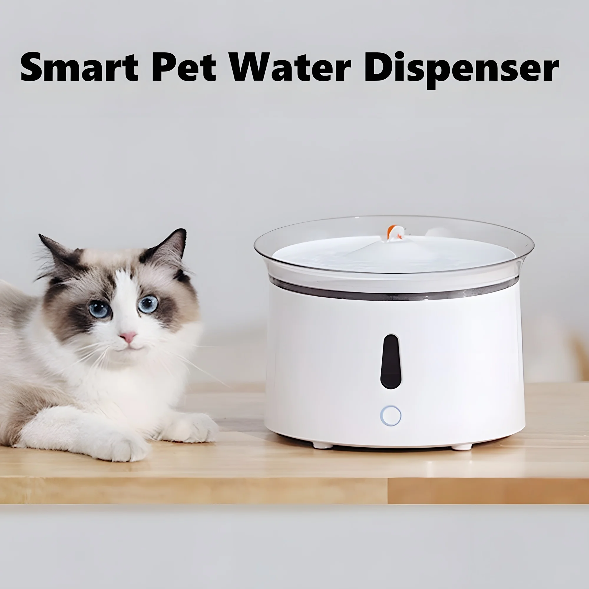 

Smart Pet Water Fountain Filter Automatic Sensor Waterer Mute Pet Water Dispenser Recirculate Filtring Drinker 2L Large Capacity