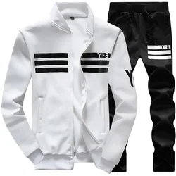 Plus Size 9XL Heren Set Casual Fleece 2 Stuk Sets Sweatshirt + Broek Mannelijke Trainingspak Sporting Zweet Suits Man Mode sportkleding