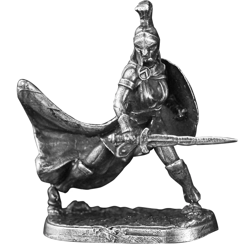 Spartaanse Krijger Metalen Actiefiguren Cupronickel Soldaat Warfare Model Bordspel Stukken Desktop Miniatuur Ornament Accessoires