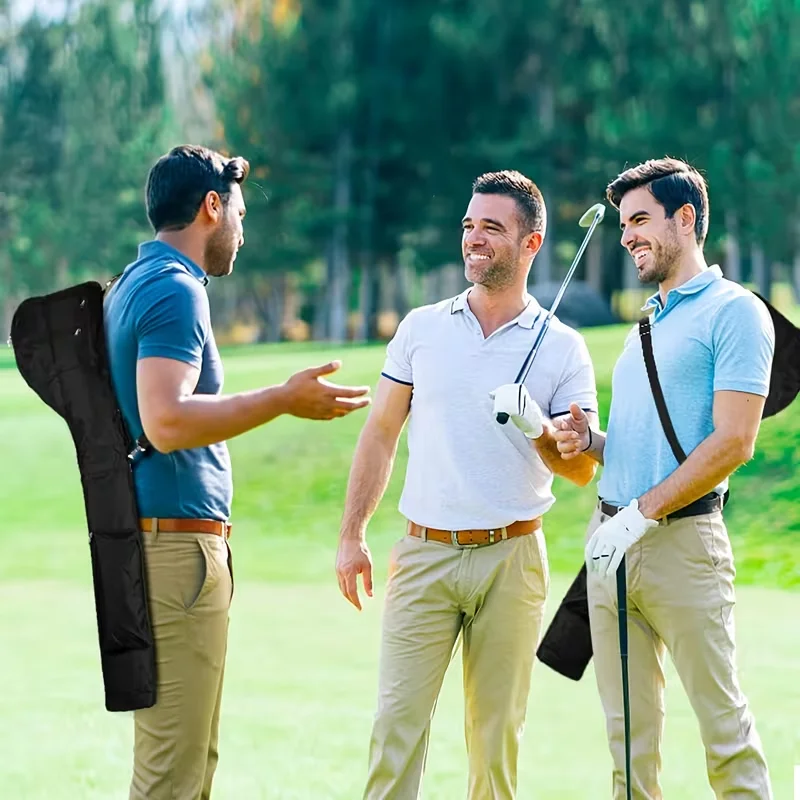 MuqiNush Lightweight Golf Sunday Bag, Portable Foldable Golf Carry Bag with Strap, Durable Practice Bag for Driving Range