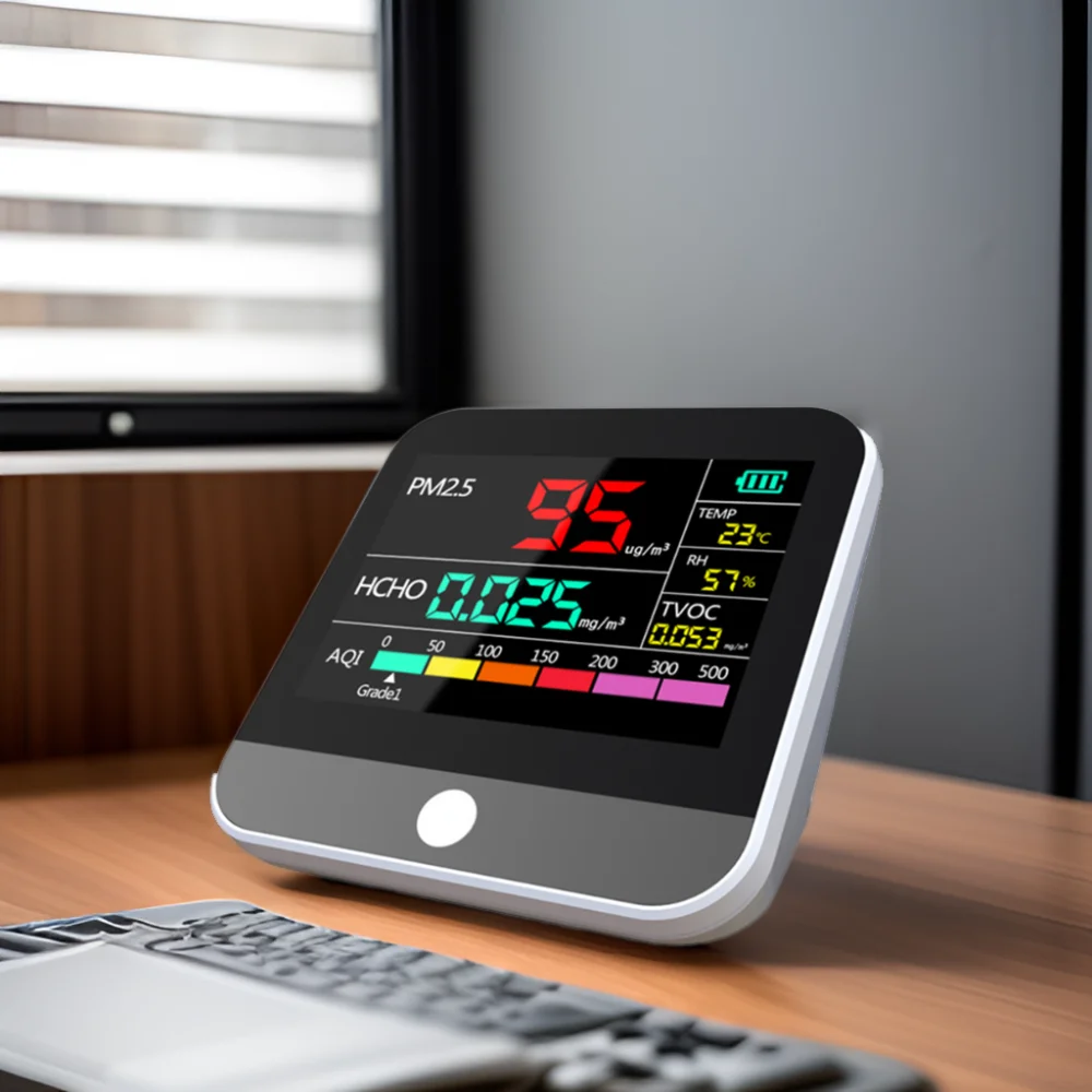Dienmern DM306B Portable Smart Air Quality Detector High Sensitivity PM2.5 Gas Monitor with AQI Formaldehyde Laser Sensor