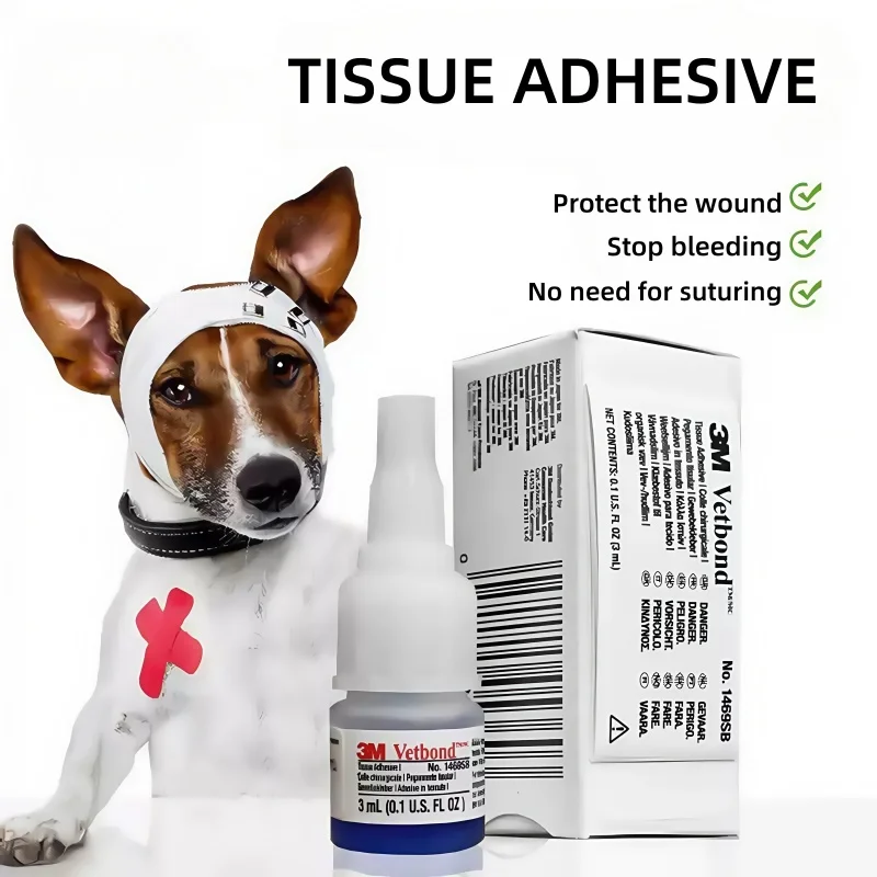 Original 3M 1469SB Vetbond Veterinary Tissue Glue Strong Surgical Adhesive Fast-Acting Waterproof Wound Sealant for Pets