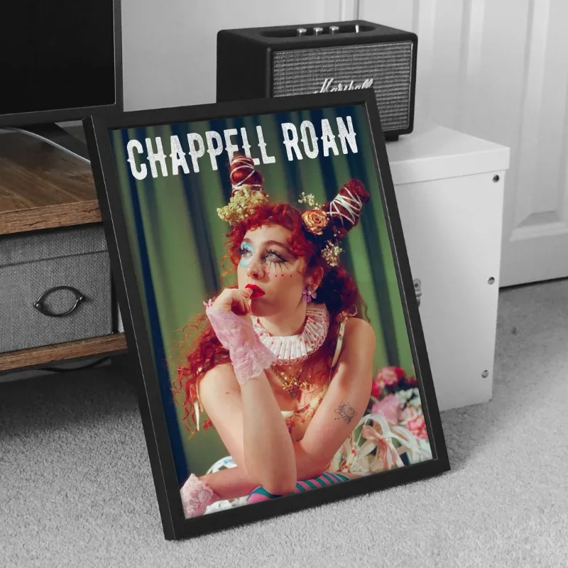 Singer Chappell Roan Vintage Music Poster Famous Modern Pop Star Trendy Canvas Art Picture Wall Living Room Home Decor Fans Gift