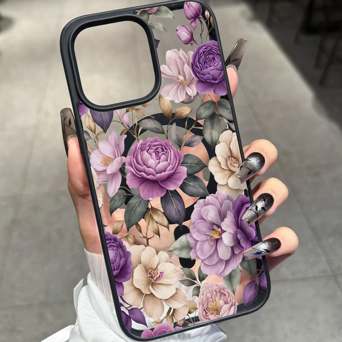 Shockproof Matte Phone Case For iPhone 16 15 18 17 14 13 12 11 Pro Max 15 16 14 Plus Air Acrylic Magsafe Watercolor Peonie Cover