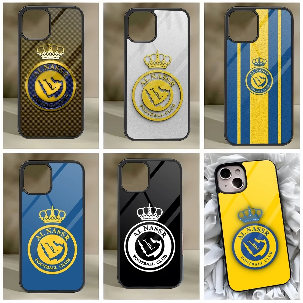 MINISO-Al Nassr Saudi Arabia Phone Case PC+TPU For Iphone 16 12 Pro Max 1115 13 14 Mini 6S 8 7 Plus X Xs XR Luxury Back Cover