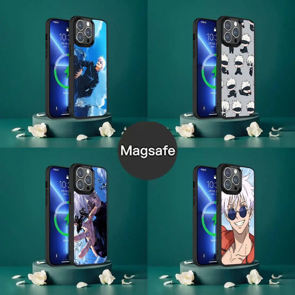 

Anime Gojo S-Satoru Phone Case For iPhone 17,16,15,14,13,12,11,Pro,Max,Plus,Mini,SE4,E Magnetic Magsafe Wireless Charging