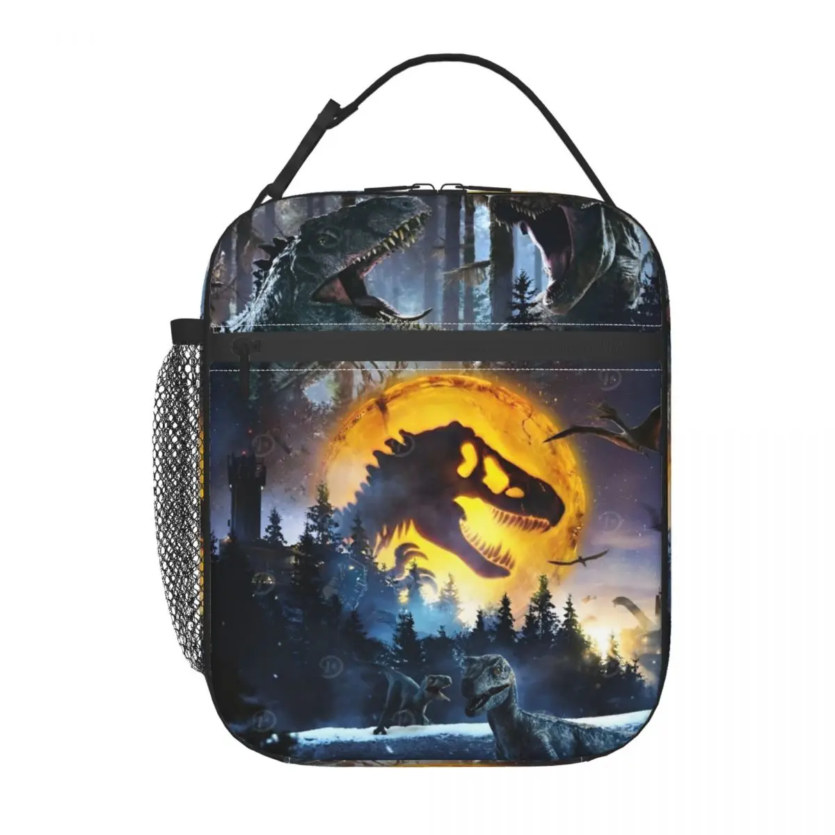 File Jurassic World Dominion Merch Insulated Lunch Bag For Outdoor Dinosaur Food Box Portable Thermal Cooler Lunch Boxes