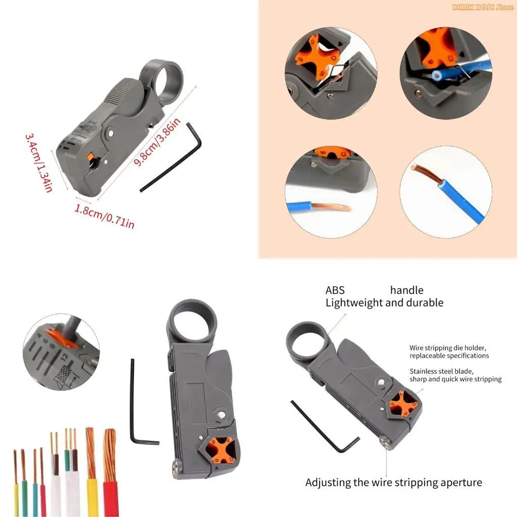 K1AE Multifunctional Electric Stripping Pliers Tool Coaxial Cable Wire Pliers Cutter