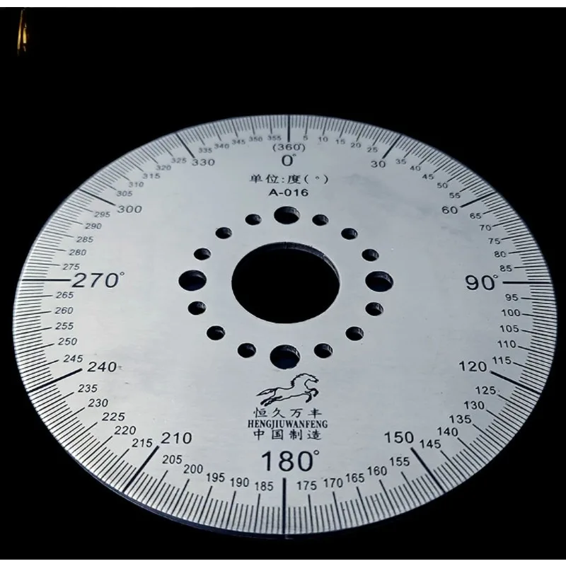 Clockwise dial outer diameter 100 inner diameter 0/20/30/mm isometric dial 360 degree angle measurement round ruler