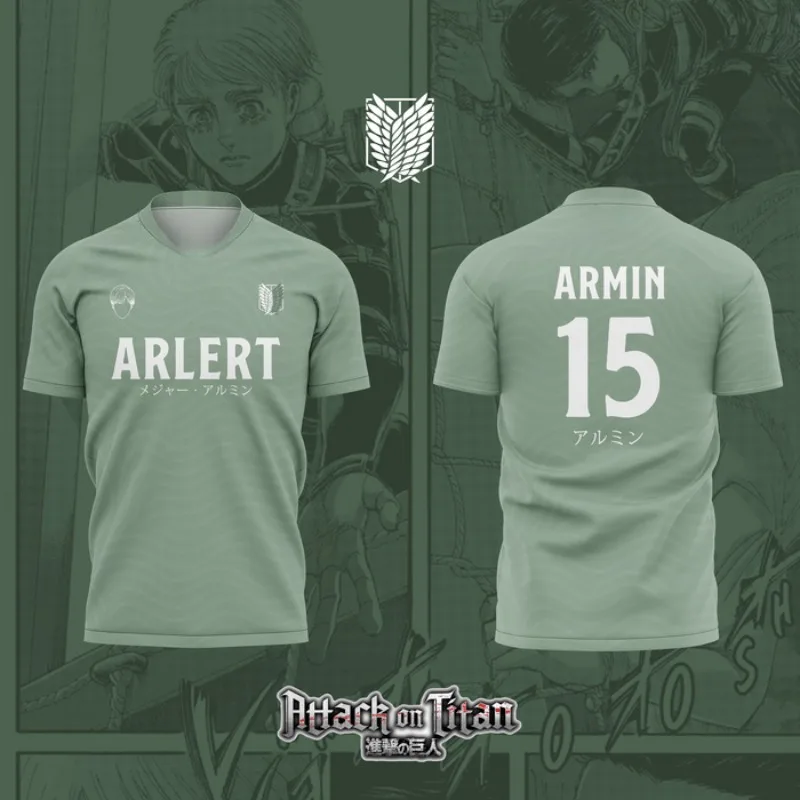 Attack on Titan Cartoon Anime Movie T-shirt Men's and Women's Sports Leisure Children's Adult Fashion 3D Printing