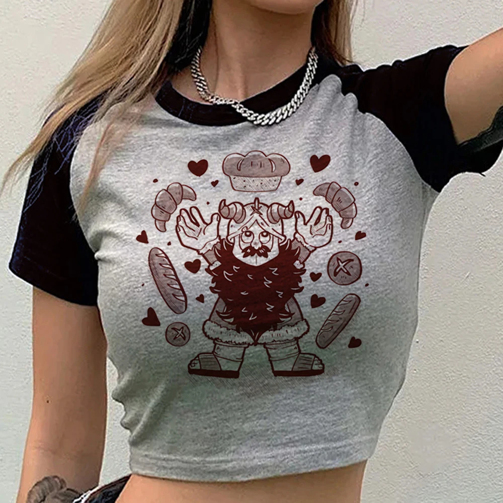 Ddlicious in Dungeon cropped top teen cute summer cutecore grunge manga top tees alternative  vintage grunge