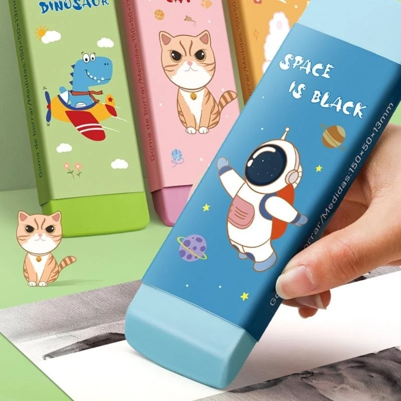 2 штуки милые мультипликационные ластики супер Jumbo-Big Erasers