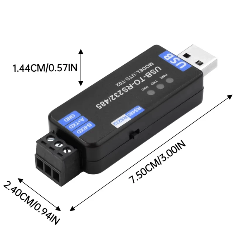 USB to RS485/RS232 Communication Module Bidirectional Half-Duplex Serial Line Converter Communication Module-DTB3