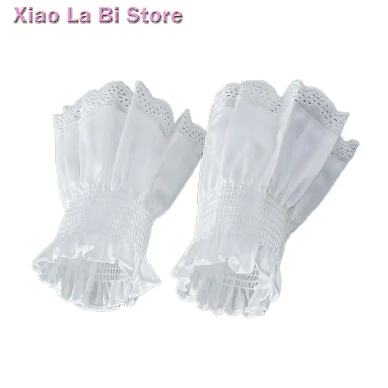

XXFD Wrist Cuffs for For Shirt Sweater False Sleeve Ornament Flared Ruffled Cuffs
