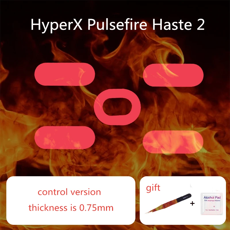 زلاجات الفأر لعجلة HYPERX Pulsefire 2 ، قدم فأر سريع ، نسخة جليدية ، زلاقات فئران ، سمك من ، مجموعة واحدة