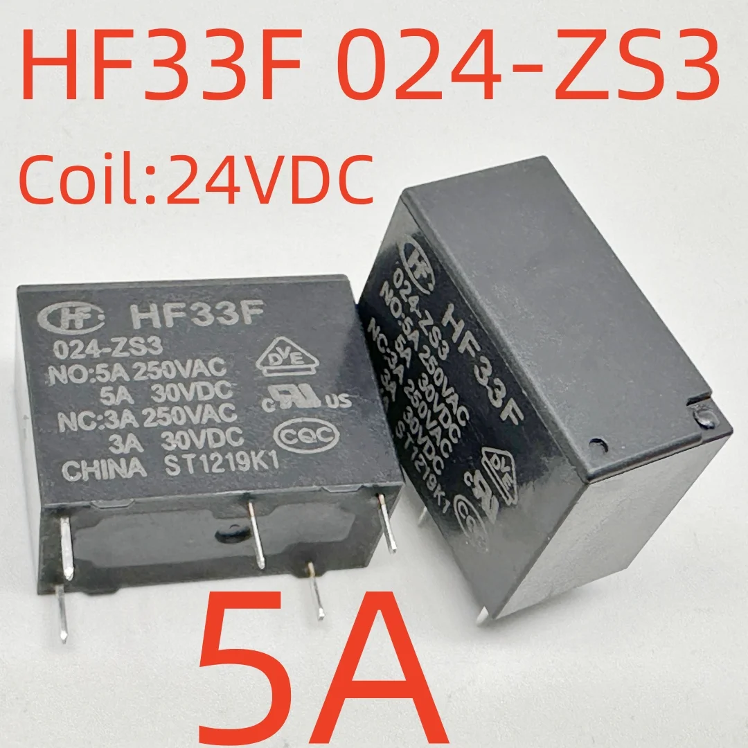 Hongfa Relays HF3FF-JQC-3FF- 005 012 024-1HS 5V 12V 24VDC Power Relays 10A 4-Pin Hongfa Relays HF3FF-JQC-3FF- 005 012 024-1HS 5V 12V 24VDC Power Relays 10A 4-Pin