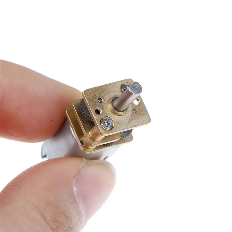 

HRBAJ-DC 3V-6V N20 Mini Micro Metal Gear Motor 5Pcs With Gearwheel Full Metal Reducer 60RPM Slow Speed Toy