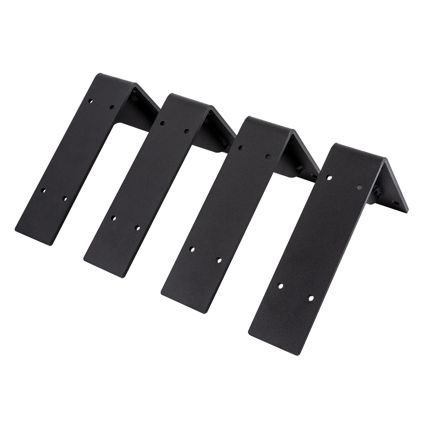 Suporte de suporte de bancada Heavy Duty Metal Corbels para Bar Top Granito, concreto, bancadas de madeira Matt Black, 2x8 ", 4 Pack