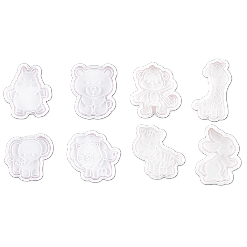 Creative plastic simulation cookie mold complementary food diy baking tools Cake set cake mold animal series