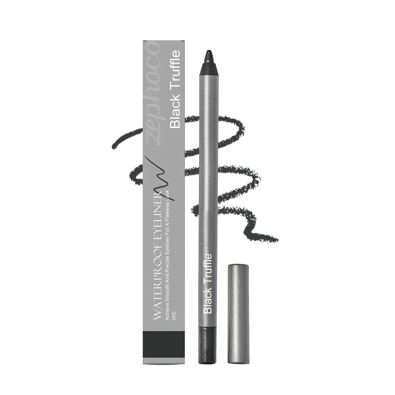 Zephoco Waterproof Eyeliner Potlood Glad Veegvast Waterbestendig Cosmetica Gel Eyeliner Make-up voor Ogenvergroting 1pc