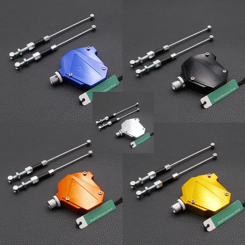 

HQ CNC Black Orange Gold Blue Silver Stunt Clutch Pull Cable Lever Easy System For Universal Motorcycle