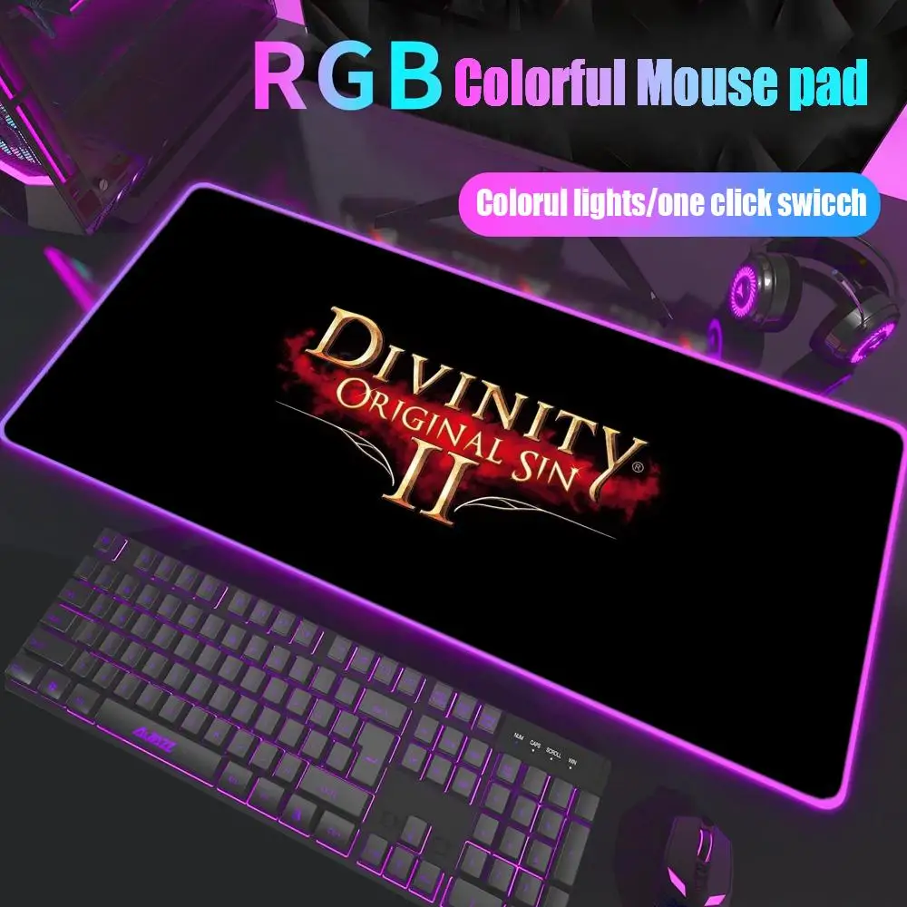 

Divinity Original Sin 2 Mouse Pad Gamer Rgb Desk Mat Back Light Led Mousepad Setup Gaming Deskmat Big Mousepad Backlight