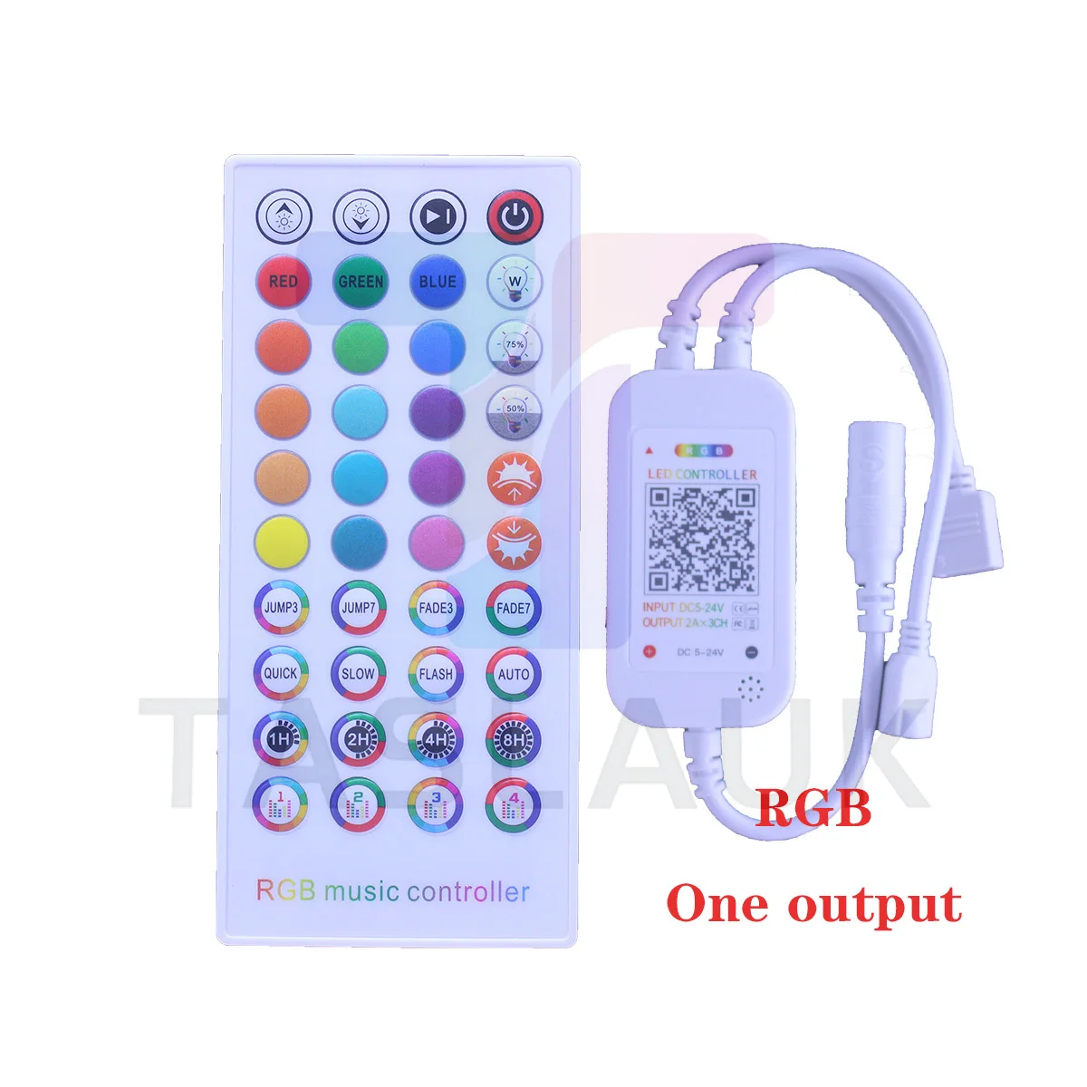 Voice-Controlled LED Strip Light Controller with 40 keys IR Remote Control Bluetooth Music Controller for 5050 3528 RGB Tape