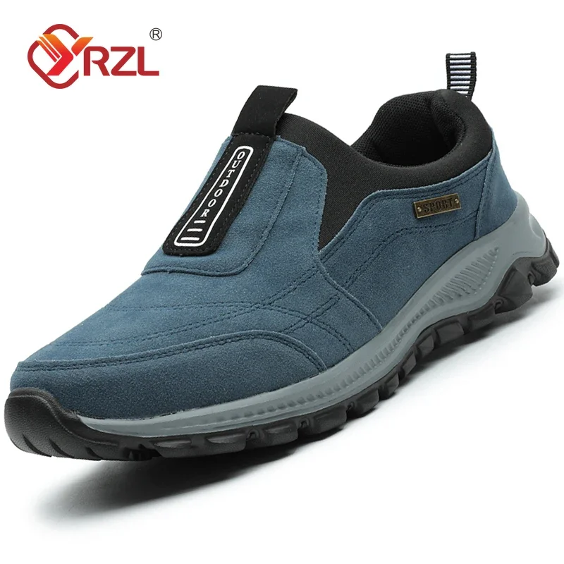 

YRZL Men's Sneakers High Quality Lightweight Breathable Corduroy Running Shoes Non Slip Comfortable Outdoor Sports Shoes for Men