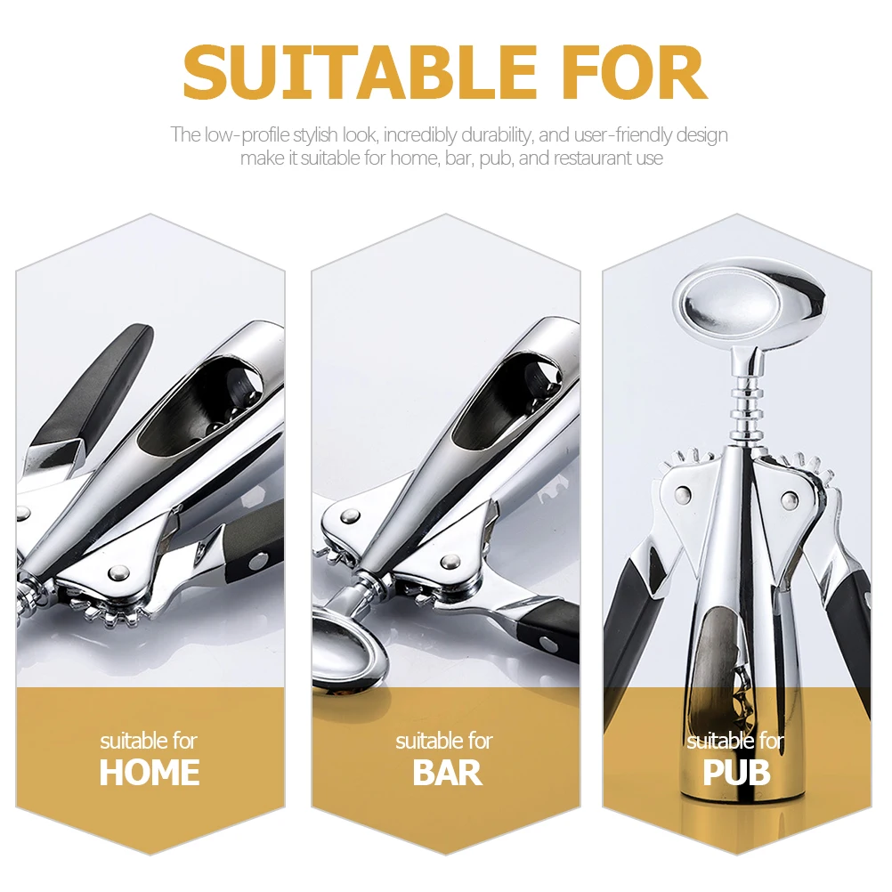 

Bottle Corkscrews Zinc Alloy Opener Kitchen Bar Tool Comfortable Handle Easy Use Save Time Party Gift Red