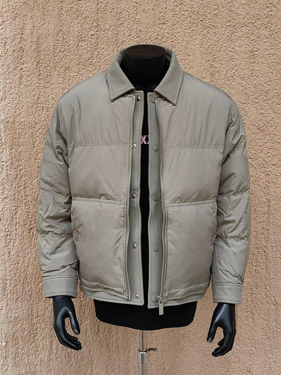 

Warm Cotton Jaet for Men Lightweight Flip-Collar Winter Outerwear Stand Fit Casual Sle Long Sve Pure Color Coat