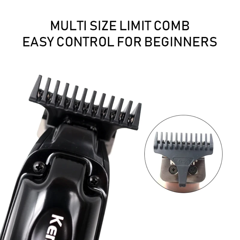 Kemei Hair Trimmer Electric Hair Clipper Professional Barber Men\'s Cordless Hair Cutting Machine USB Charging Haircut Trimmer