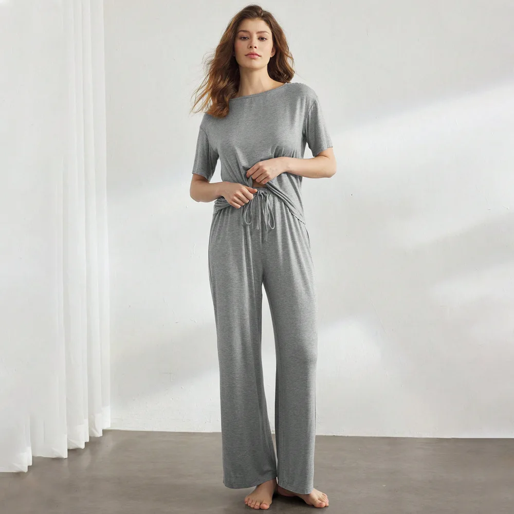 Women Simple Loungewear Set 2 Piece Casual Commute Spring Summer