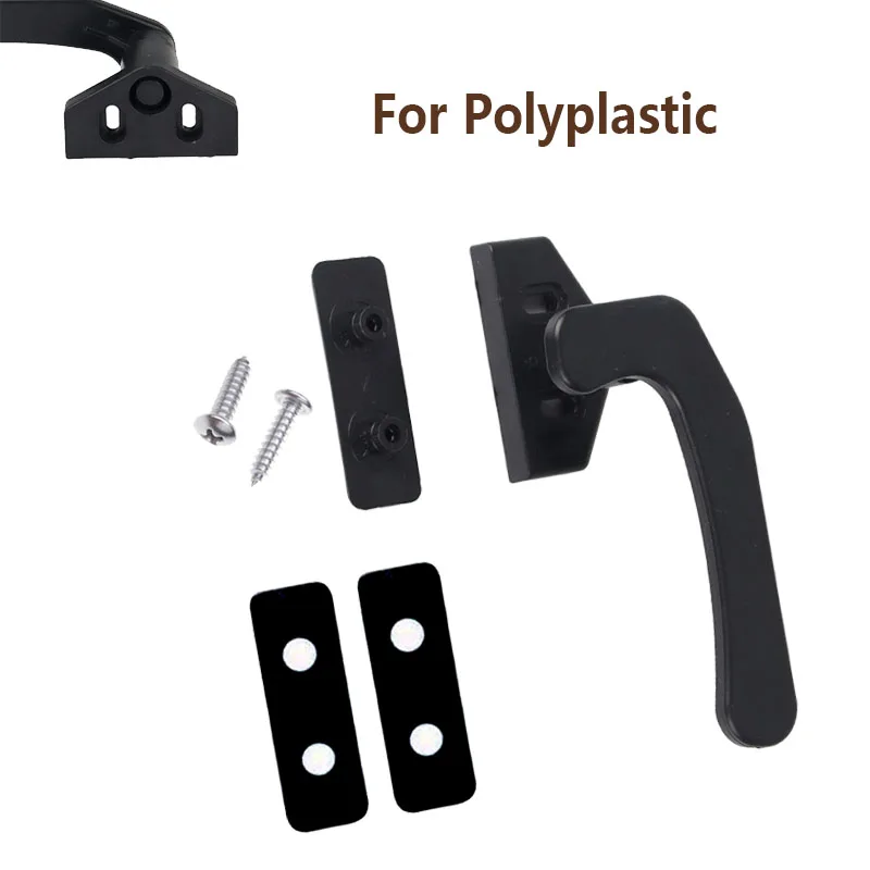 

Window Black Lever Latch Lock Catch 2 Hole with Mounting Parts Caravan Motorhome For Polyplastic