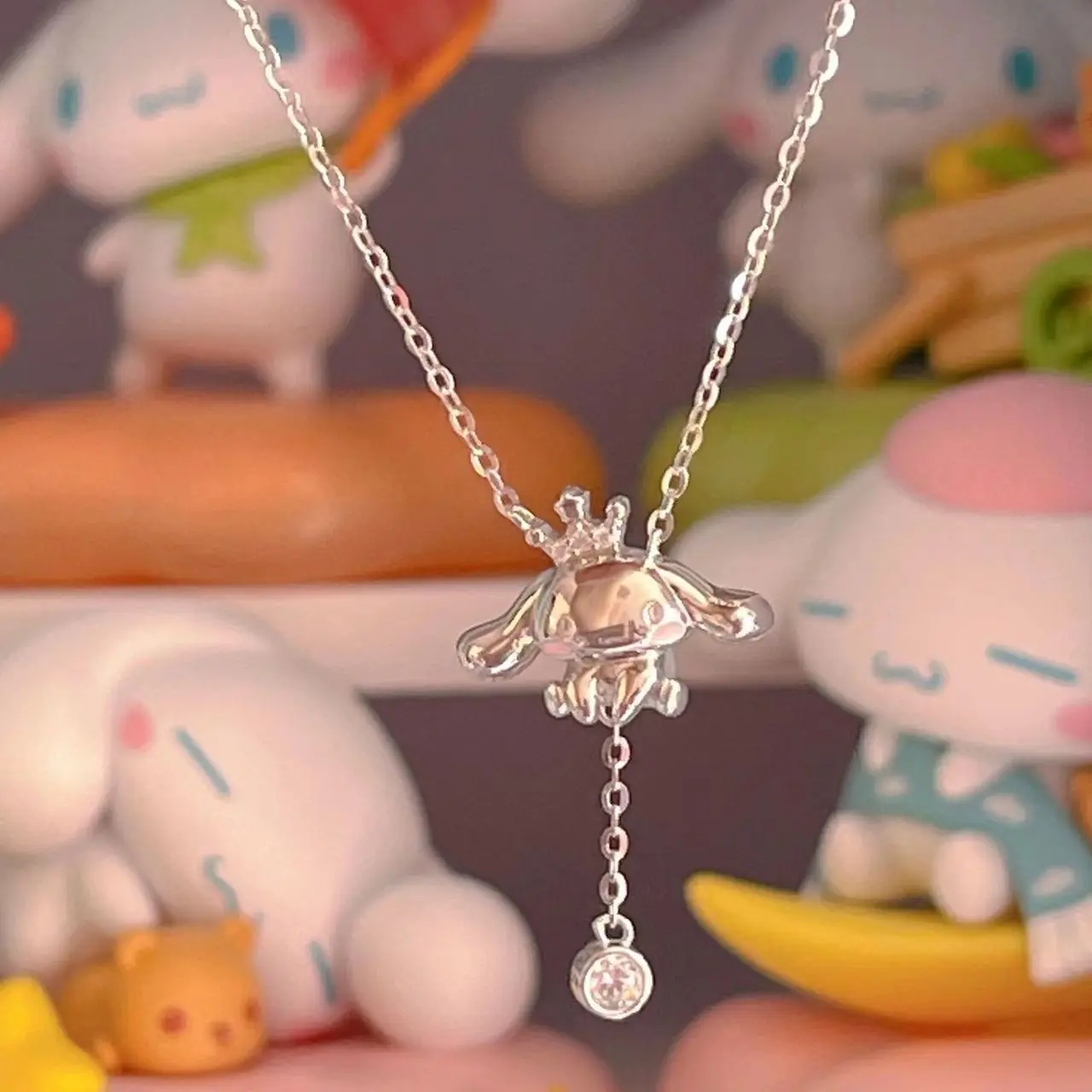 Fashion Cinnamorolls series necklace Sanrio anime pendant assorted tassels collarbone chain Birthday for girlfriend jewelry gift