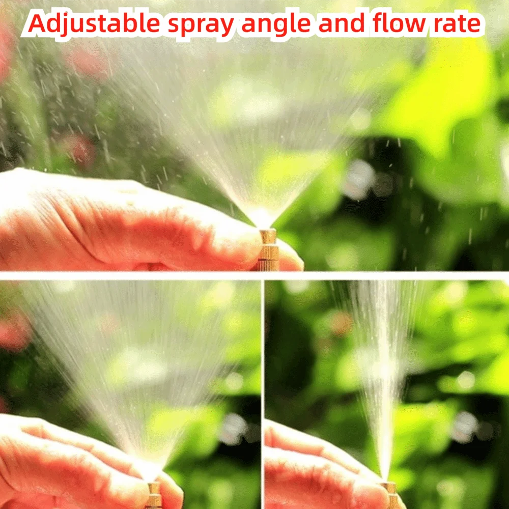 5pcs 4in1 Mode Adjustment Misting Nozzles 10/20/30/40/50cm 8mm Tube Bendable Garden Atomization Sprayer