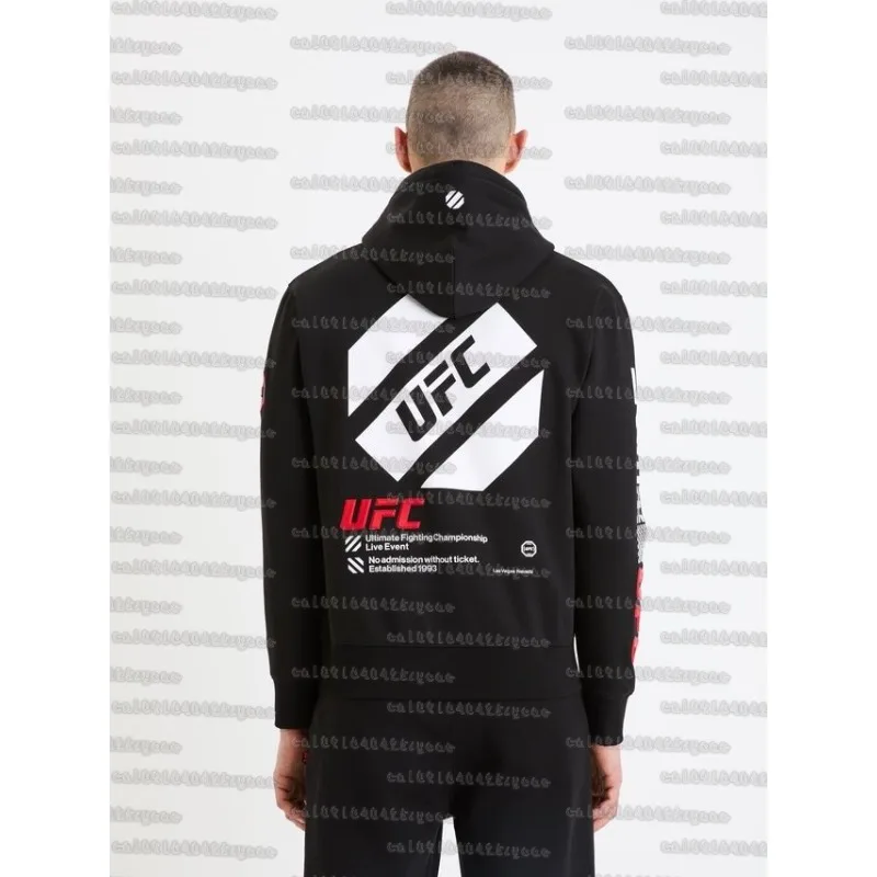 

UFC Hoodie Autumn/Winter Long Sleeve Sweatshirt Men And Women Boxing Fighting Training Oversized Red Breathable Quick Drying Top