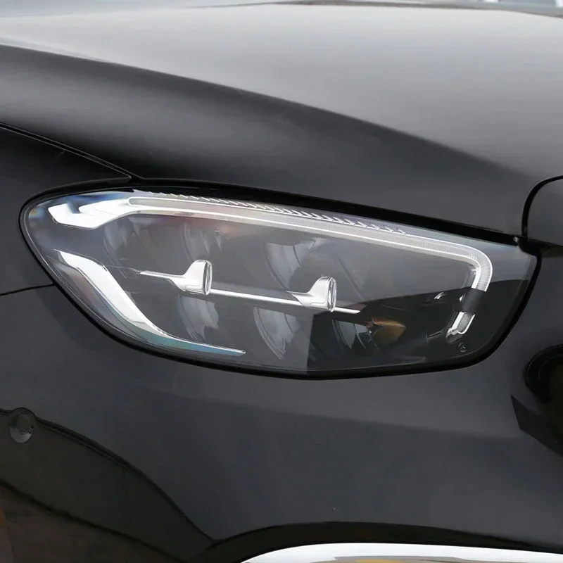 

For Benz E Class 2017 2020 Car Headlight Taillight Protective Film Headlamp Restoration Transparent Black TPU Car Sticker