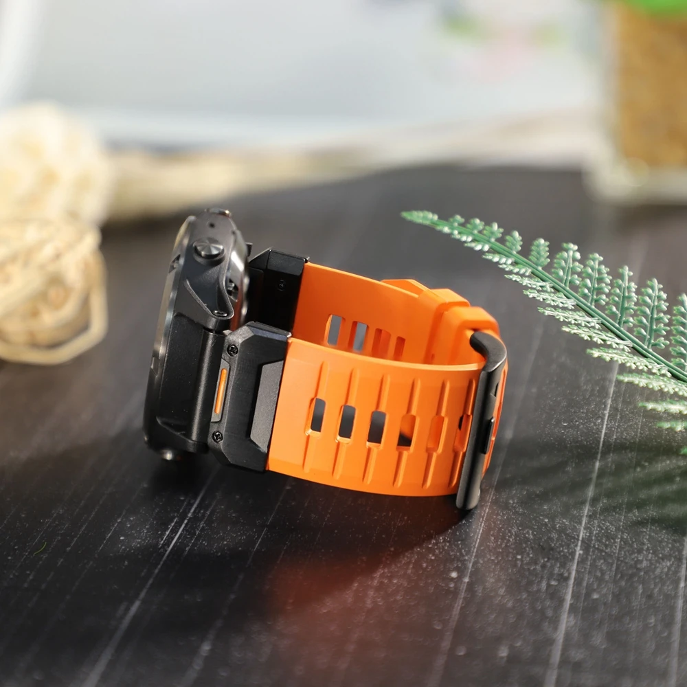 22mm 26mm Fluororubber Strap For Garmin Fenix 7X 6X Pro 5X Epix Pro Gen 2 47mm 51mm /Fenix 5X Plus Tactix 7 Watchband