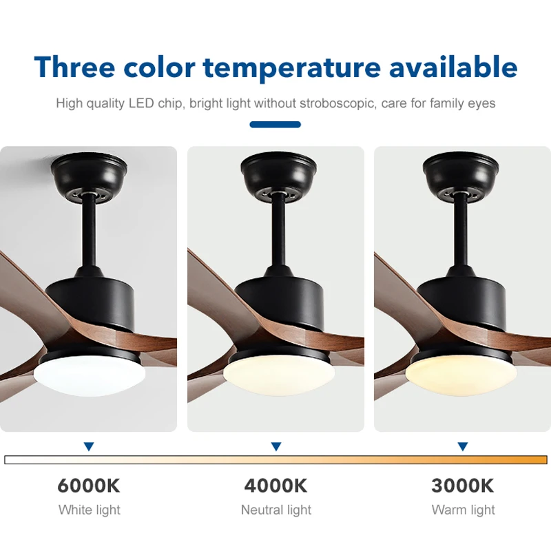 36/42/52Inch Strong Wind Ceiling Fan Light Modern Simplicity Restaurant Electric Fan Household Ceiling Fan With Light