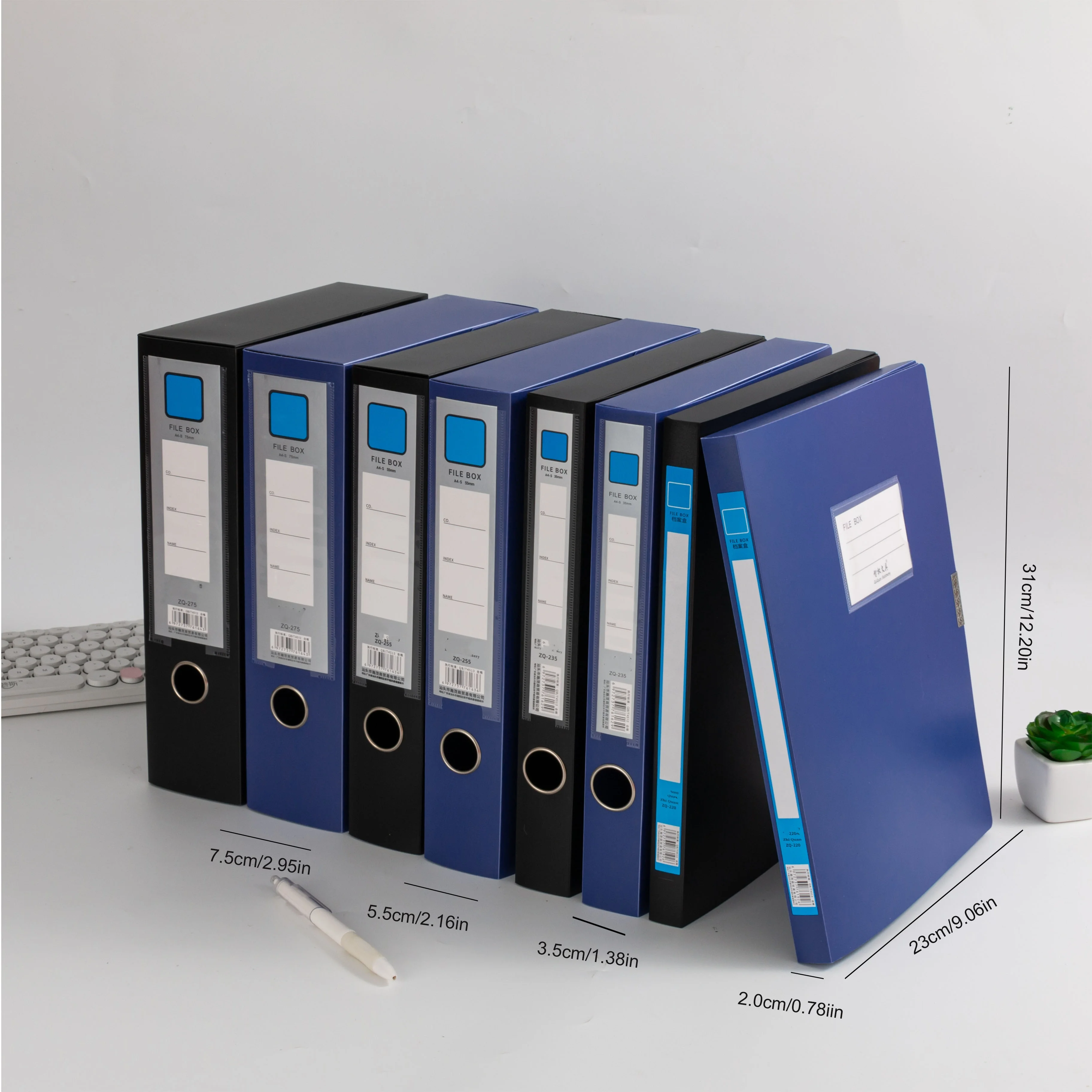 3-Pack Foldableable Storage File Box Classification Storage Document Information Contract Copy Office Essential Supplies
