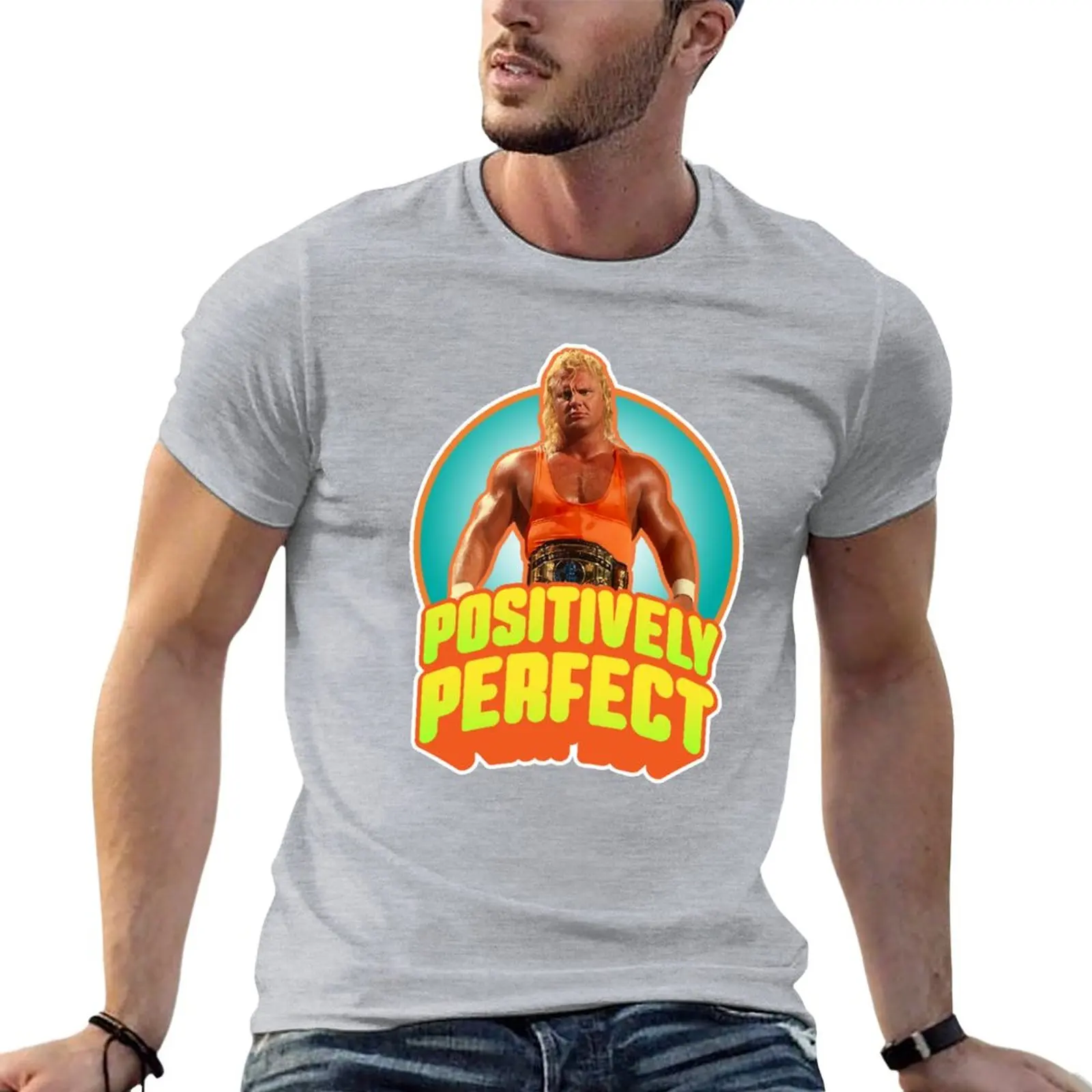 

Positively Mr Perfect Wrestler T-Shirt plus size tops aesthetic clothes customs mens clothes
