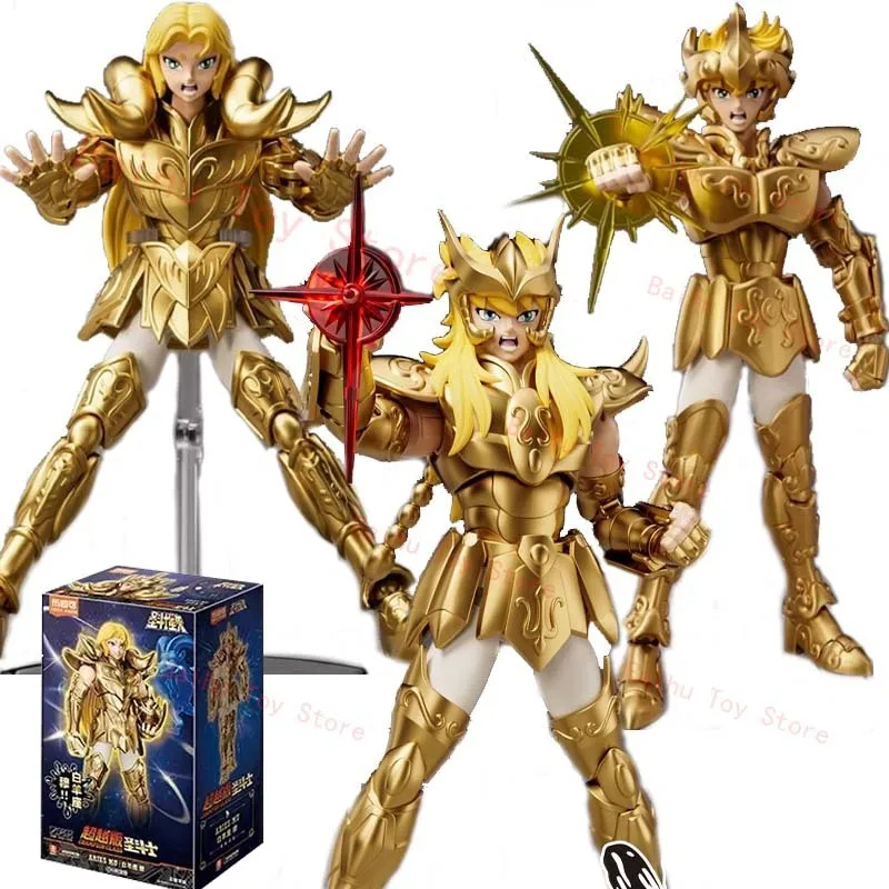 Saint Seiya Assembly Figure Gold Saint Scorpio Miro Leo Aiolia Aries Mu Aciton Figures ABS Collection Figurine Model Toy Gift