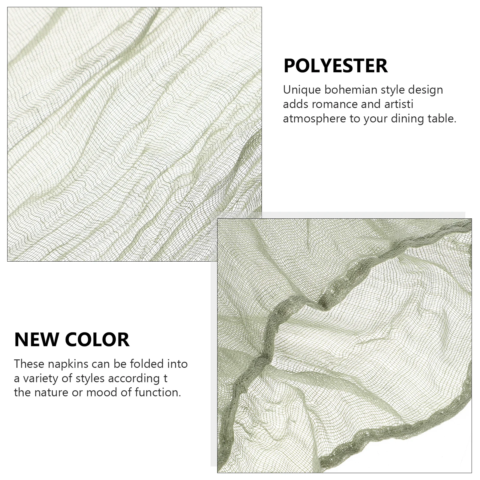 

6Pcs Bohemian Style Napkins Wrinkle Resistant Fade Proof Stain Resistant Washable Dinner Napkins for Wedding Party Banquet Hotel