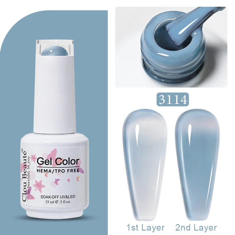 Clou Beaute Jelly Kleur UV Gel Manicure Zomer Roze Naakt Gel Nagel Regenboog Nagelbenodigdheden Voor Professionals Semi-permanente Vernis