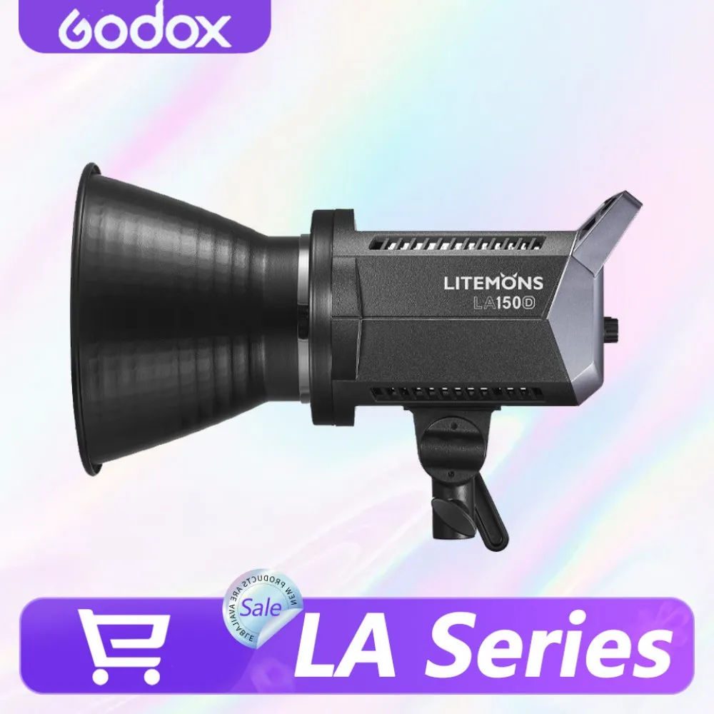 Godox LA150D LA150Bi 190W/LA200D LA200Bi 230W LED Video Light CRI96 Bowens APP Control for Studio Portrait