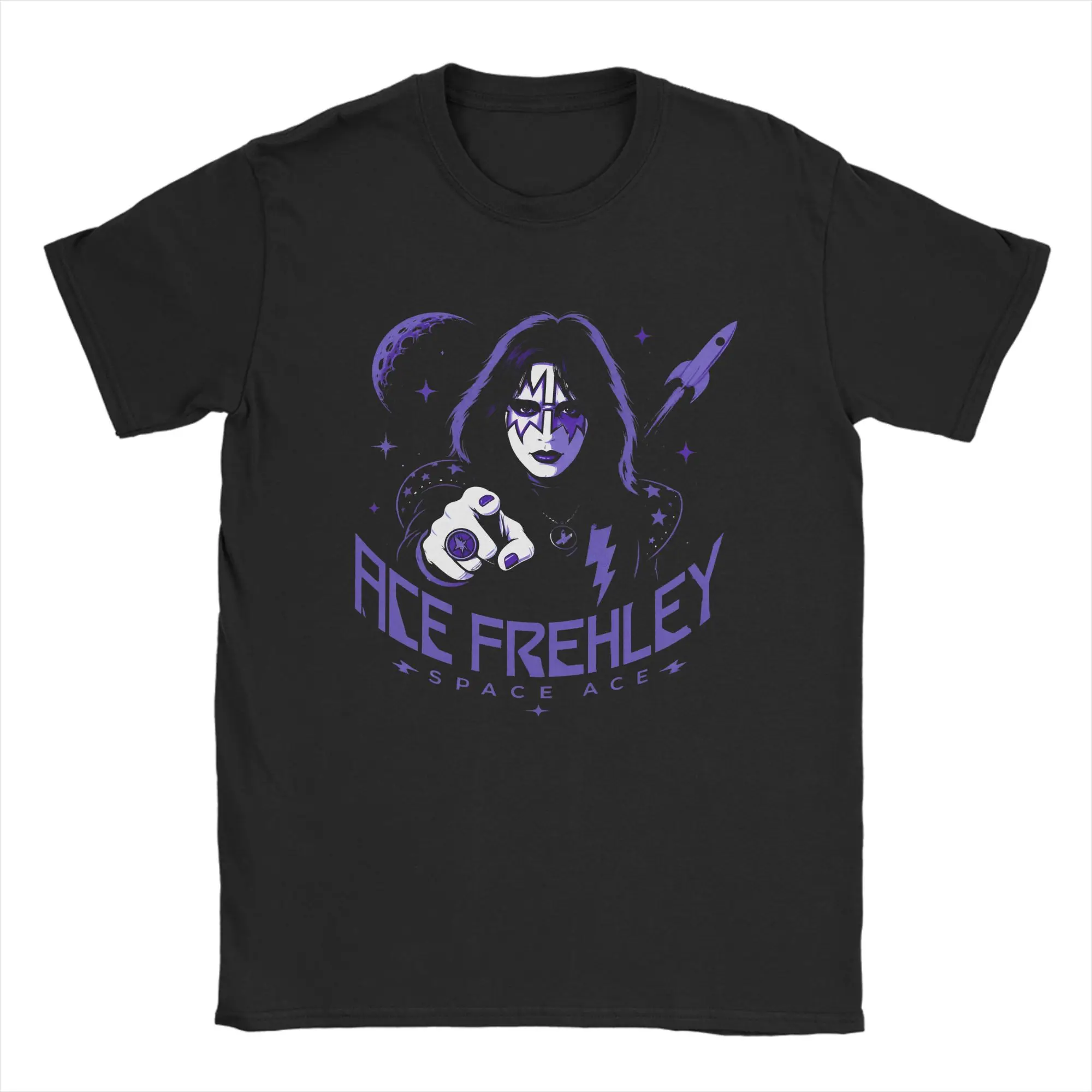 Camisetas Retro Space Ace Frehley RIP 1951 2025 para hombre, ropa de verano, camiseta Vintage de manga corta, camiseta a la moda con cuello redondo