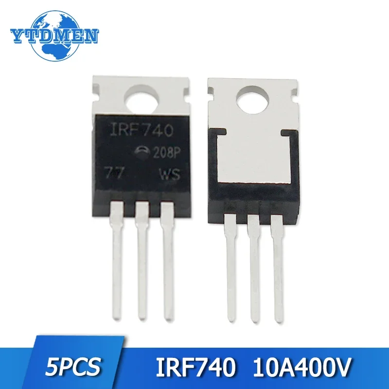 5PCS IRF740 Transistor IRF740PBF TO220 MOSFET 400V 10A TO-220 Field Transistors Kit