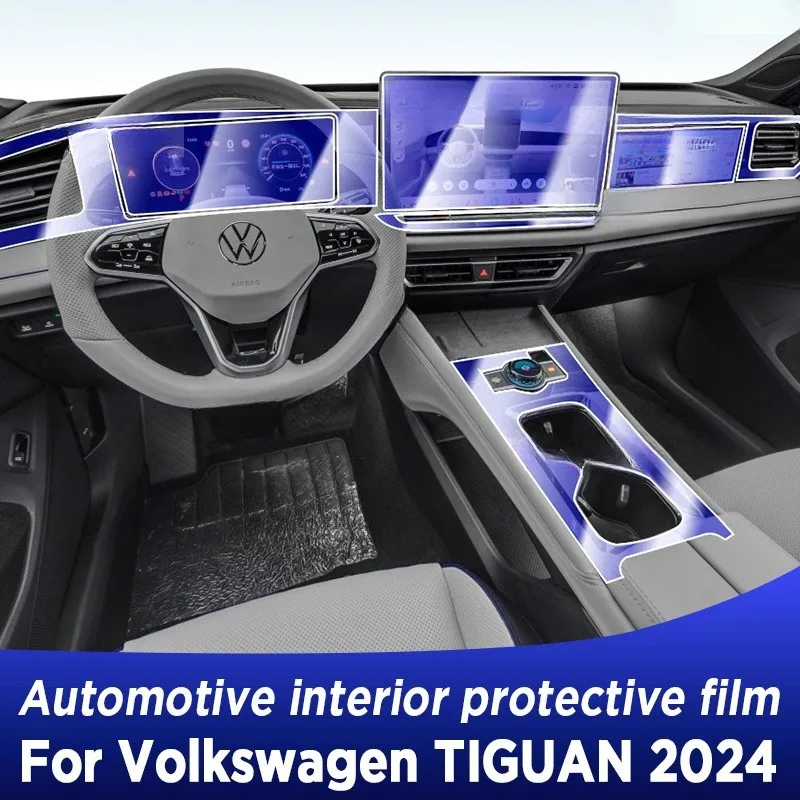 

For VOLKSWAGEN TIGUAN 2024 Gearbox Panel Dashboard Navigation Automotive Interior Protective Film TPU Anti-Scratch Accessories